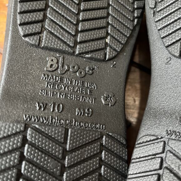 BLOOs Slip Resistant Clogs Black Rubber Unisex Women’s 10 Men’s 9 - Picture 5 of 7